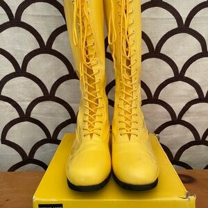 Pro Wrestling Costume Boots Super Hero Wrestler Halloween Cosplay